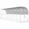 vidaXL Against Wall Chicken Coop Silver 800 x 100 x 215 cm