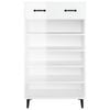 vidaXL Shoe Cabinet High Gloss White 60x35x105 cm Engineered Wood