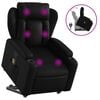 vidaXL Electric Stand up Massage Recliner Chair Black Faux Leather