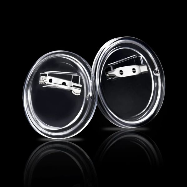 vidaXL Button Badges Kit with Pins 100 Sets Acrylic 44 mm