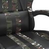 vidaXL Gaming Chair with Footrest Black and Camouflage Faux Leather