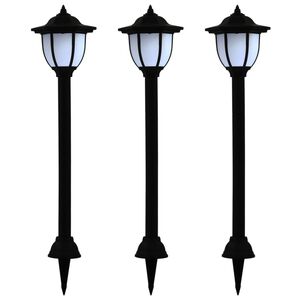 vidaXL Solar Lamp | Set of 3 | Black | Polypropylene | Standard | Solar