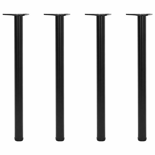 4 Height Adjustable Table Legs Black 870 mm