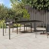 vidaXL Garden Dining Table Grey 250 x 100 x 75 cm Poly Rattan