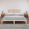 vidaXL Wall Headboard 185x3x60 cm Solid Wood Pine