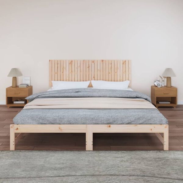 vidaXL Wall Headboard 185x3x60 cm Solid Wood Pine