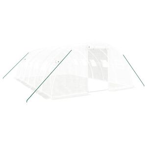 vidaXL Greenhouse with Steel Frame White 24 m&sup2; 6x4x2 m