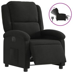 vidaXL Electric Recliner Chair Black Fabric