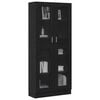 vidaXL Book Cabinet Black oak 82.5 x 30.5 x 185 cm Engineered Wood