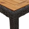 vidaXL Garden Dining Table Black 150 x 90 x 75 cm Poly Rattan