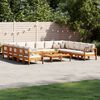 vidaXL 10 Piece Garden Sofa Set with Cushions Solid Wood Acacia