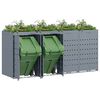 vidaXL Wheelie Bin Storage for 4 Bins Light Grey 272 x 77.5 x 121.5 cm