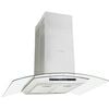 vidaXL Island Range Hood 90 cm LCD Display Touch Sensor 756 m&sup3;/h LED