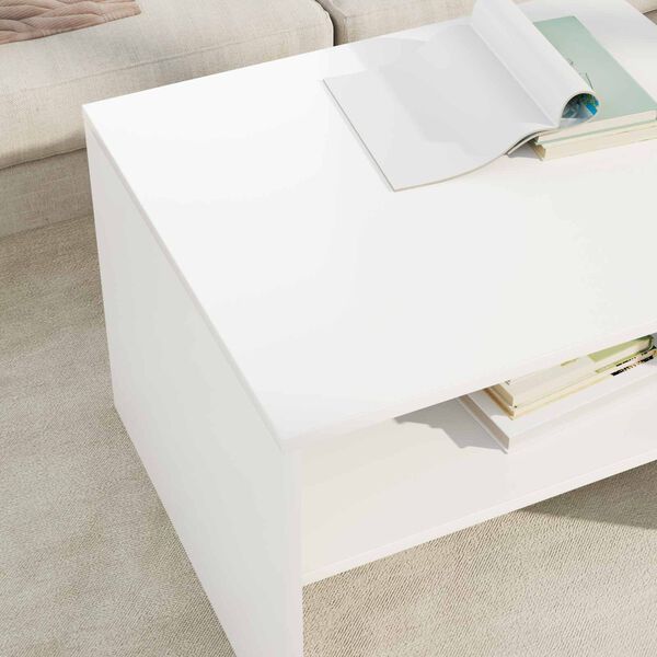vidaXL Coffee Table White 60 x 50 x 40 cm Engineered Wood