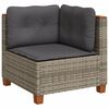 vidaXL 7 Piece Garden Sofa Set with Cushions Grey Poly Rattan