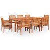 vidaXL 9 Piece Outdoor Dining Set with Cushions Solid Wood Acacia