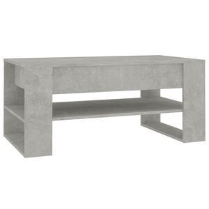 vidaXL Coffee Table Concrete Grey 102x55x45 cm Engineered Wood