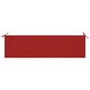 vidaXL Garden Bench with Red Cushion 175 cm Solid Teak Wood