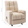 vidaXL Massage Reclining Chair Cream Fabric