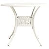 vidaXL 3 Piece Bistro Set Cast Aluminium White