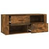 vidaXL TV Cabinet Smoked Oak 100x35x40 cm Engineered Wood