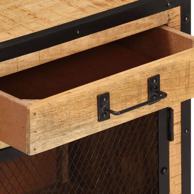 vidaXL Bedside Cabinet 43x30x51 cm Solid Rough Mango Wood