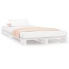 vidaXL Pallet Bed without Mattress White Single Solid Wood
