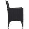 vidaXL 5 Piece Garden Dining Set Black
