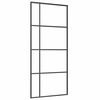 vidaXL Sliding Door ESG Glass and Aluminium 90x205 cm Black