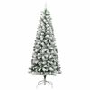 vidaXL Artificial Hinged Christmas Tree 300 LEDs & Ball Set 180 cm