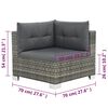 vidaXL 10 Piece Garden Lounge Set with Cushions Poly Rattan Grey