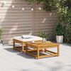 vidaXL Garden Footstool with Cushions Solid Wood Acacia