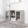 vidaXL Vitrine Cabinet Concrete Grey 120x30,5x70 cm Engineered Wood