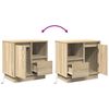 vidaXL Bedside Cabinet with Drawer 2 pcs Sonoma Oak 50 x 34.5 x 50 cm