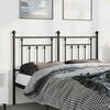 vidaXL Metal Headboard Black 150 cm