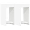 vidaXL Plant Stand 2 pcs White 30 x 30 x 60 cm Engineered Wood
