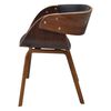 vidaXL Dining Chairs 4 pcs Brown Bent Wood and Faux Leather