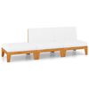 vidaXL 3 Piece Garden Lounge Set with Cushions Solid Acacia Wood