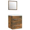 vidaXL Sink Cabinet with Built-in Basin Smoked Oak Engineered Wood