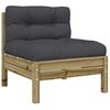 vidaXL Garden Sofa with Cushions and Footstool 3-Seater