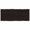 vidaXL Table Top Dark Brown 120x50x(2-4) cm Treated Solid Wood Live Edge