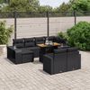vidaXL 11 Piece Garden Sofa Set with Cushions Black Poly Rattan