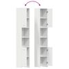 vidaXL Bathroom Cabinet High Gloss White 30x30x183.5 cm Engineered Wood