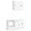 vidaXL Kitchen Unit LUCCA 5 pcs White Engineered Wood