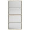 vidaXL Shoe Cabinet 4-Layer Mirror Oak 63x17x134 cm