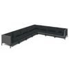vidaXL 8 Piece Garden Lounge Set with Cushions Poly Rattan Dark Grey