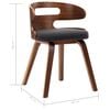 vidaXL Dining Chairs 4 pcs Dark Grey Bent Wood and Fabric