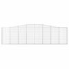 vidaXL Arched Gabion Baskets 2 pcs 400x30x100/120 cm Galvanised Iron