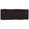 vidaXL Table Top Dark Brown 100x40x(2-6) cm Treated Solid Wood Live Edge