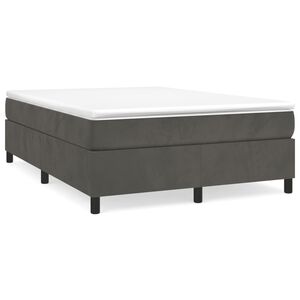 vidaXL Box Spring Bed Frame Dark Grey Queen Velvet (US/AU Only)